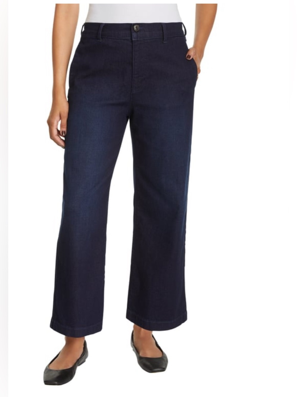 Ella Moss Women's Wide Leg Crop High-Rise Jeans Size 14-new